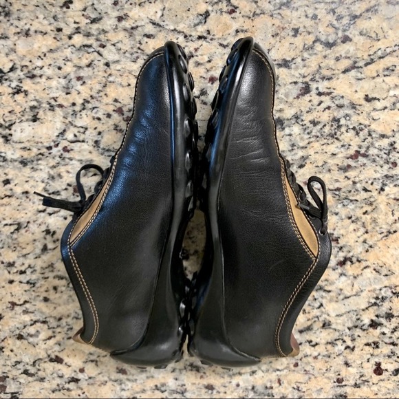 Tod's Leather & Suede Lace Up Bowling Sneakers in Black Size 38 - Picture 11 of 13